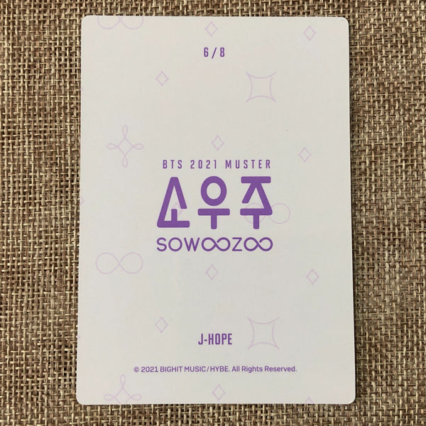 BTS J-HOPE 6/8 [ 2021 Muster SOWOOZOO ] Official Mini Photocard / New / Gift