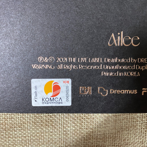 Ailee SIGNED Promo Album Autographed Full Set [ AMY ] 3rd /Mint, Rare / +Gift