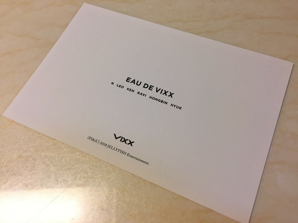 VIXX [EAU DE VIXX] Official PostCard Black Ver Photocard #5, 3rd Album / Gift
