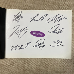 WEKI MEKI All Member SIGNED Promo Album Autographed [ New Rules ]  Mint /+GFT