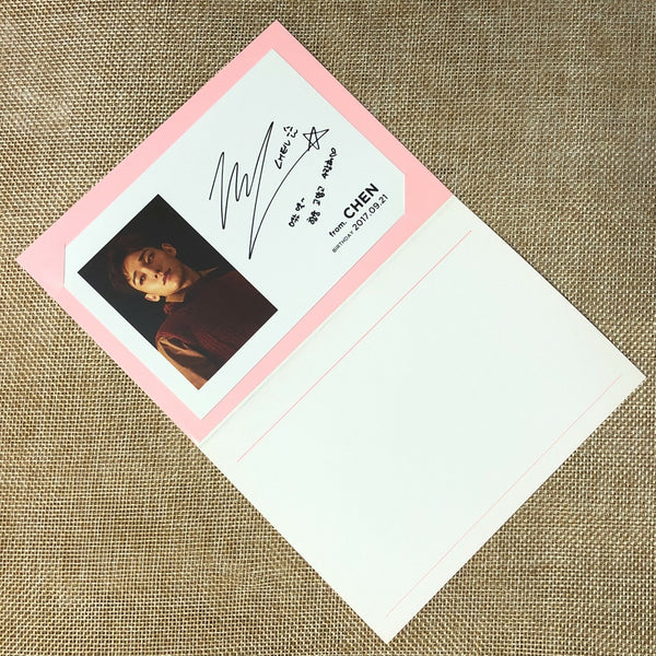 EXO CHEN [ SUM Birthday Card 2017 ] Official Postcard, SM TOWN / New / Gift