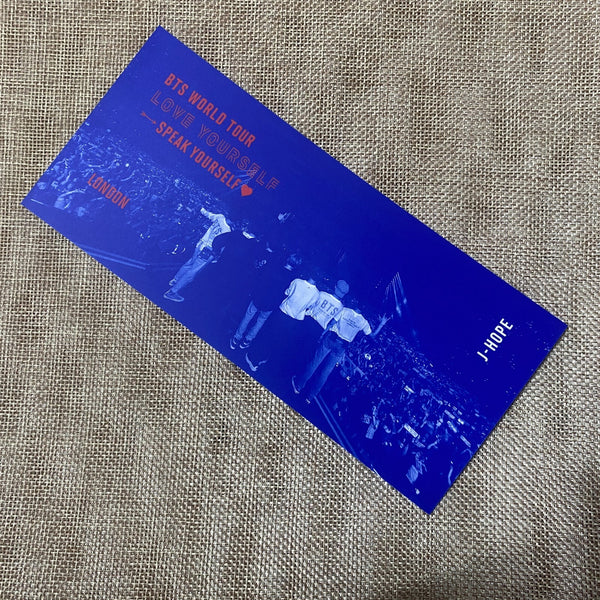 BTS J-HOPE [Speak Yourself World Tour London DVD] Official Bookmark / New / Gift