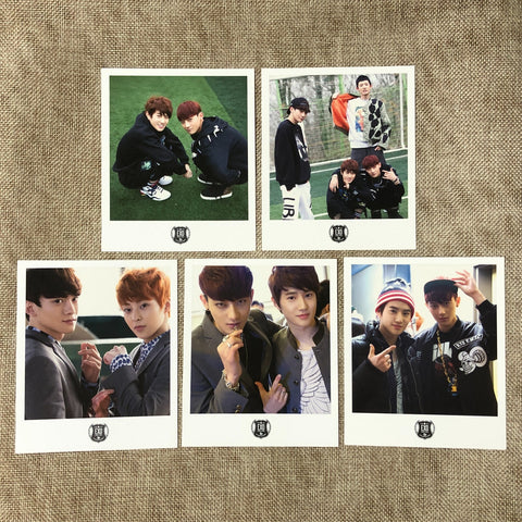 EXO GROUP [XOXO Growl] Official Polaroid Photocard Set of 5, Postcard / Gift