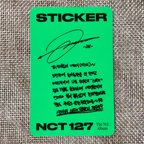 NCT 127 JUNGWOO [ STICKER ] Official Photocard, SEOUL CITY Ver / New / Gift