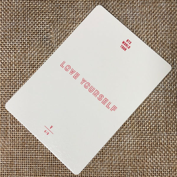 BTS V 4/8 [ Love Yourself World Tour ] Official Mini Photocard / New / Gift