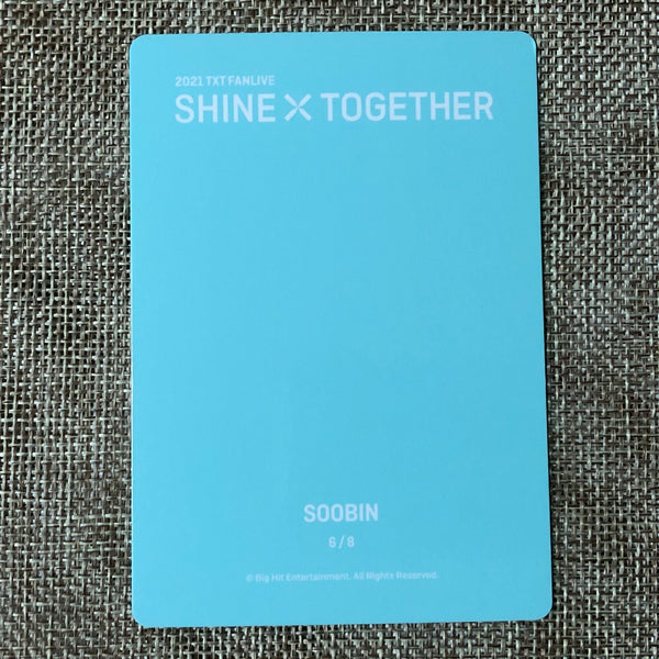 TXT SOOBIN 6/8 [2021 Shine Together Fanlive] Official Mini Photocard / Gift