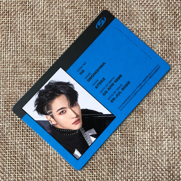 ATEEZ SEONGHWA [THE WORLD EP.1 : MOVEMENT] Official ID Card Photocard, A Ver.