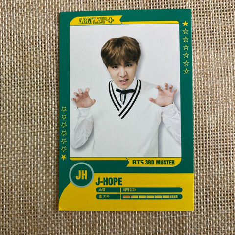 BTS J-HOPE 1/7 [3rd Muster ARMY.ZIP] Official Player Card Photocard / New / Gift