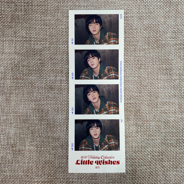 BTS JIN [ 2021 Holiday Little Wishes ] Official 4 cut photocard /New, Rare/Gift