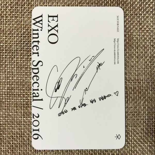 EXO SEHUN [ 2016 Winter Special For Life ] Official Photocard / New, Rare / Gift