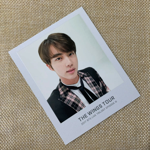 BTS JIN [WINGS Tour 2017 Trilogy Ticket] Official Polaroid Photocard / Gift