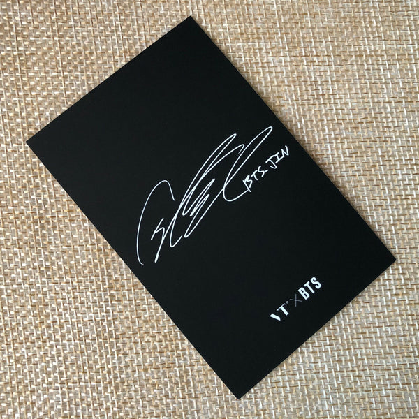 BTS JIN  #2 [ VT Think Your Teeth Official Photocard Black, White ] NEW /+G