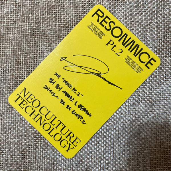 NCT 2020 JUNGWOO [Resonance Pt.2 Departure Kihno] Official Photocard / Gift