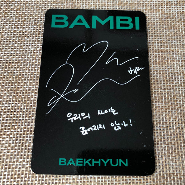 EXO BAEKHYUN #2 [ BAMBI ] Official Photocard, 3rd Mini Album / New / Gift