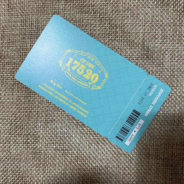 BTS SUGA [ 2nd Muster 17520 ] Official Photocard Photo Ticket / New, Rare / Gift