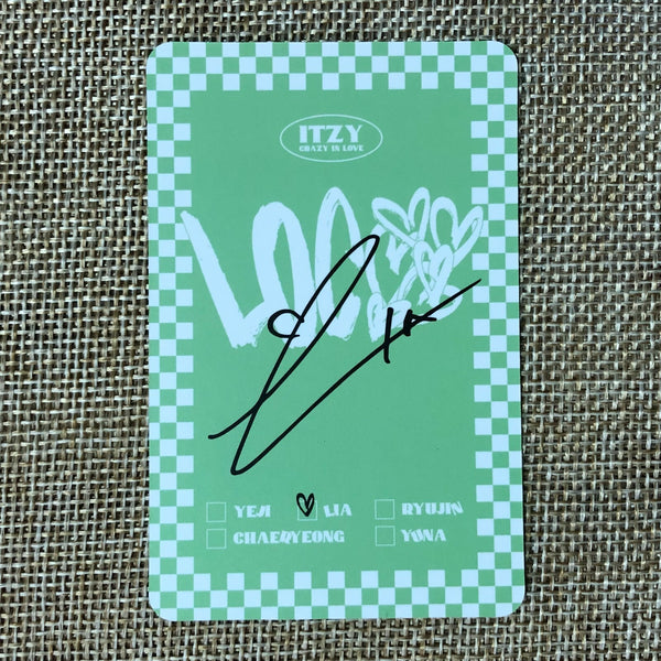 ITZY LIA #1 [ CRAZY IN LOVE ] Official Photocard, 1st Album / New / Gift