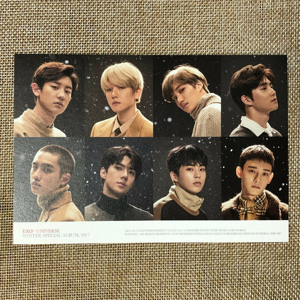 EXO GROUP [ 2017 Winter Special ] Official Postcard Photo / New / Gift