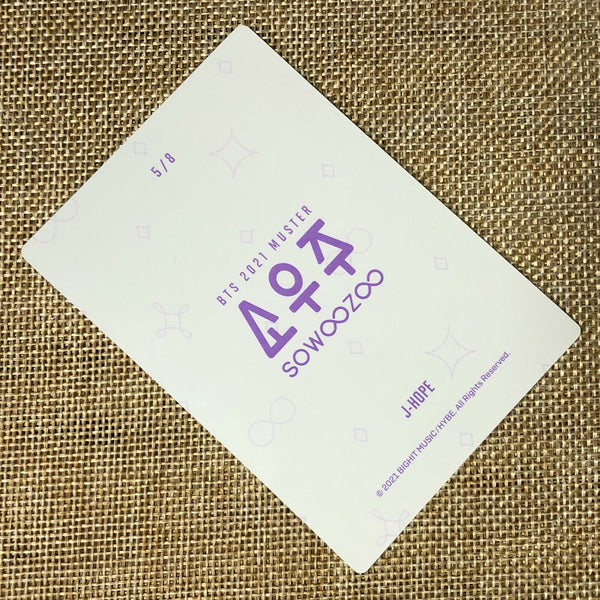 BTS J-HOPE 5/8 [ 2021 Muster SOWOOZOO ] Official Mini Photocard / New / Gift