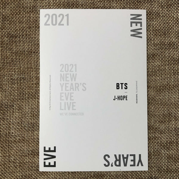 BTS J-HOPE [ 2021 NEW YEAR'S EVE LIVE ] Official Postcard / New / Gift