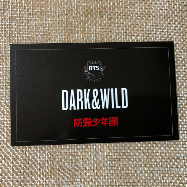 BTS Group #3[ Dark & Wild Official Photocard ] 1st Studio Album /NEW, RARE /+GFT