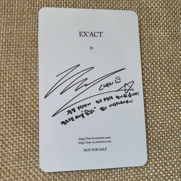 EXO CHEN #1 [ EXACT EX'ACT ] Official Photocard, 3rd Album / New, Rare / Gift