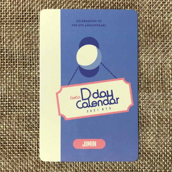 BTS JIMIN [ FESTA D-Day Calendar 2021 ] Official Photocard Set / New / Gift