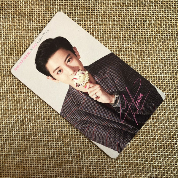 EXO CHANYEOL [ Baskin Robbins ] Official Photocard, EXO-K / New / Gift