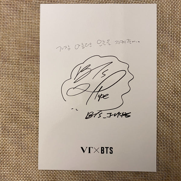 BTS J-HOPE [VT Cosmetics Sign Message] Official Postcard Photocard / New, Rare