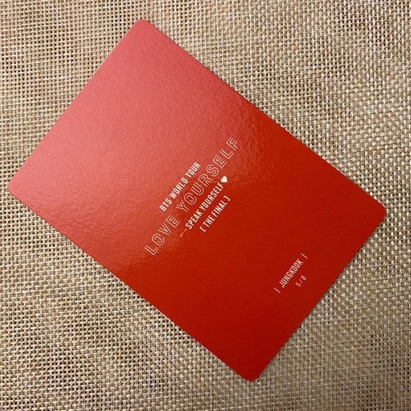 BTS JUNGKOOK 5/8 [Speak Yourself The Final] Official Mini Photocard / New / Gift