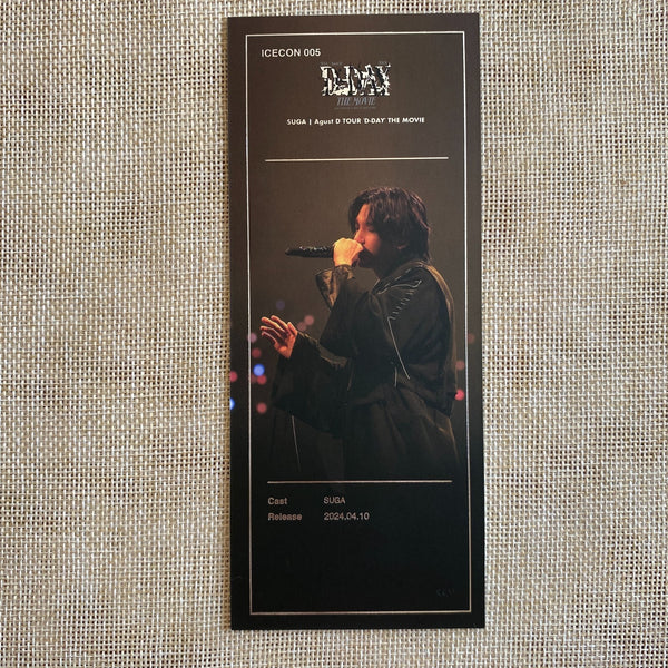 BTS SUGA [That's The Ticket] Official Photo Ticket Set, Movie AGUST D / Gift