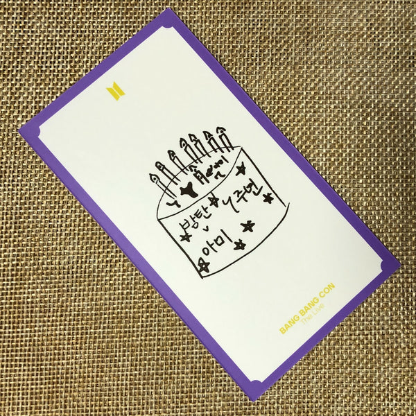 BTS RM 3/4 [ BANG BANG CON The Live ] Official Message Photocard / New / Gift