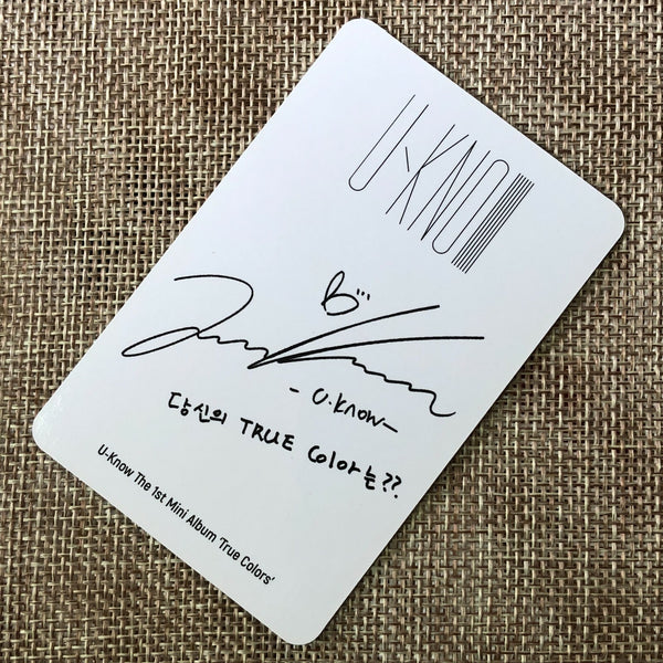 TVXQ U-KNOW YOONHO [ TRUE COLOR ] Official Photocard, True Ver / New / Gift