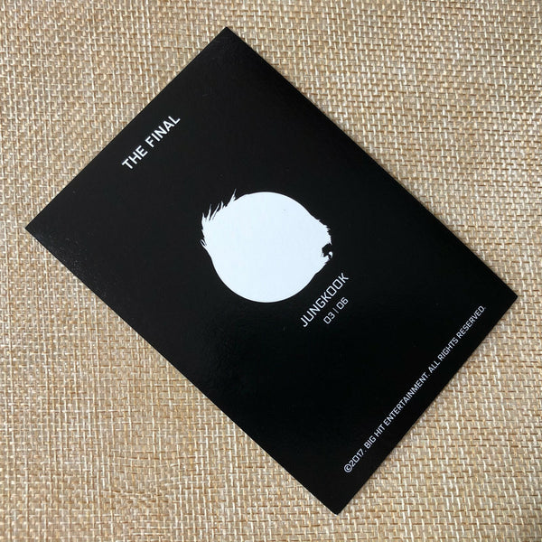 BTS JUNGKOOK 3/6 [The Wings Tour Final Concert] Official Mini Photocard / Gift