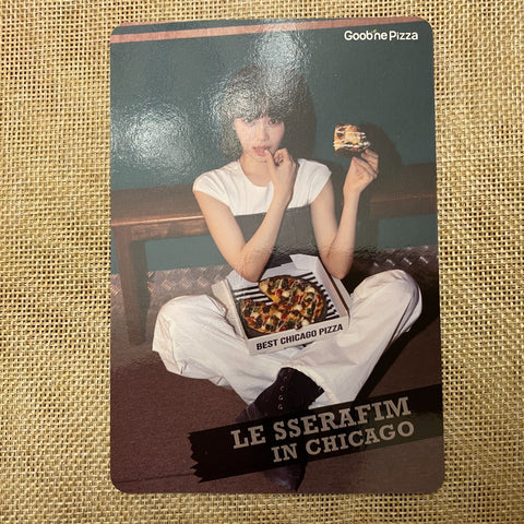LE SSERAFIM CHAEWON [Goobne Chicago Pizza] Official Photocard / New, Rare / Gift