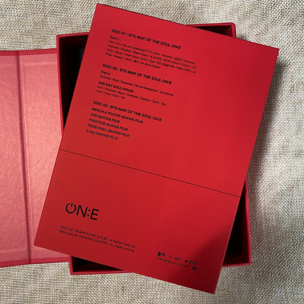 BTS GROUP [Map of the Soul ON:E DVD] Photobook + DVD(3) / ONE / New, Rare / Gift