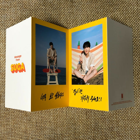 BTS SUGA [ Butter ] Official Folded Message Card Photocard / New / Gift