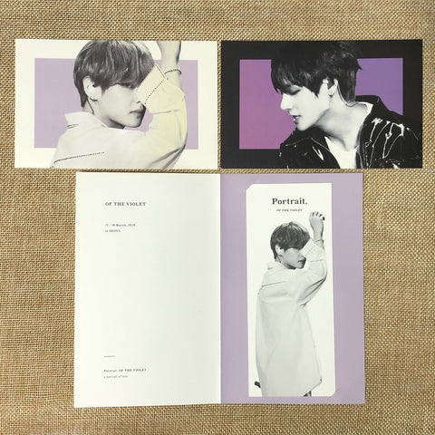BTS V TAEHYUNG [Portrait Exhibition] Official Ticket PC + Sticker / New, Rare