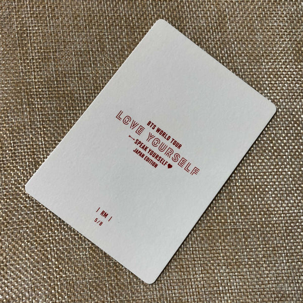BTS RM 5/8 [Speak Yourself World Tour Japan] Official Mini Photocard / Gift