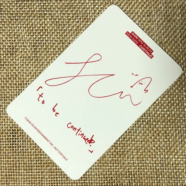 IKON YUNHYEONG [New Kids : Continue] Official Photocard, Mini Album / New / Gift