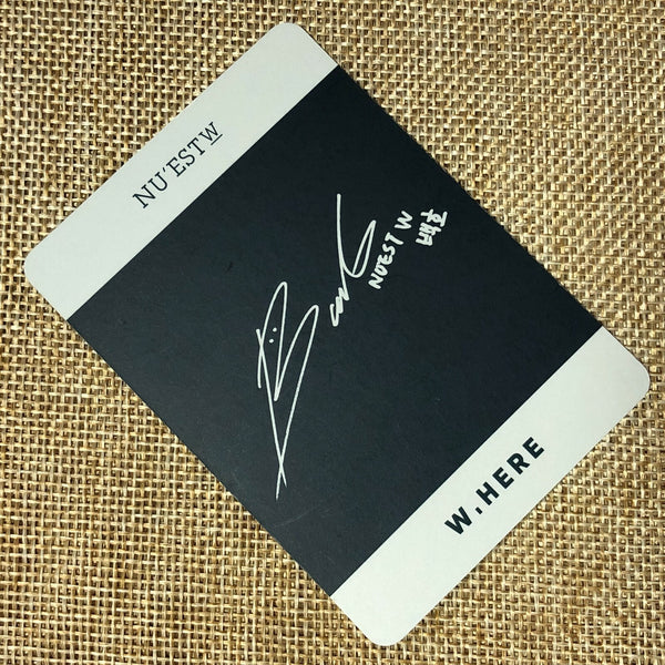 Nu'est W BAEKHO #4 [ W.HERE ] Official Photocard / New, Rare / Gift