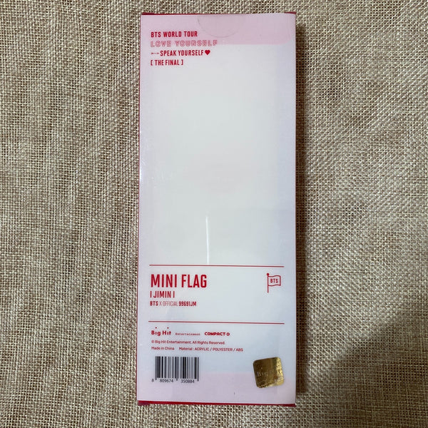 BTS JIMIN [Love Speak Yourself World Tour Final] Official Mini Flag / New / Gift