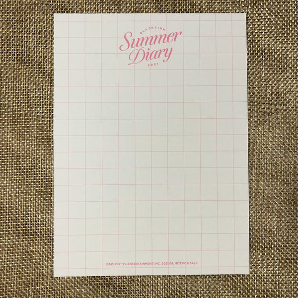 BLACKPINK ROSE #2 [ 2021 SUMMER DIARY ] Official Postcard Photocard / New / Gift