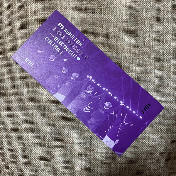 BTS J-HOPE [Speak Yourself Seoul The Final DVD] Official Bookmark / New, Rare