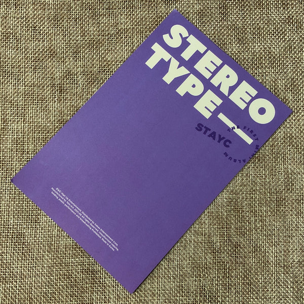 STAYC SUMIN [ STEREOTYPE ] Official Postcard, 2nd Album / New / Gift