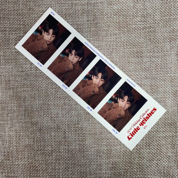 BTS JUNGKOOK [ 2021 Holiday Little Wishes ] Official 4 cut photocard /New /GFT