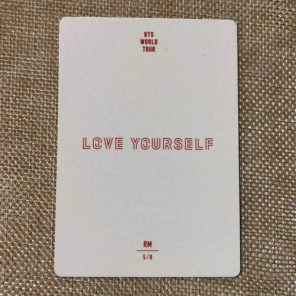 BTS RM 5/8 [ Love Yourself World Tour ] Official Mini Photocard / New / Gift