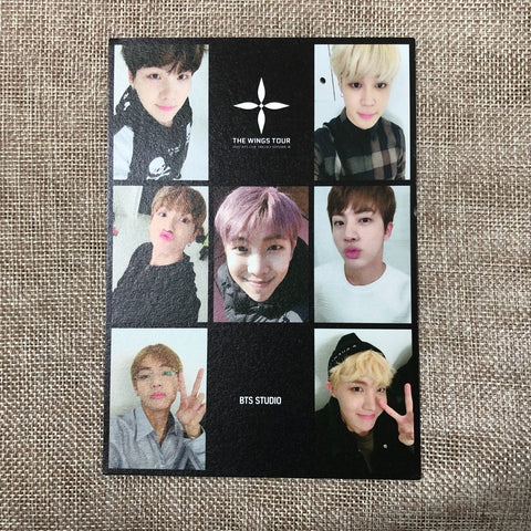 BTS GROUP [ The Wings Tour Wingcon Studio ] Official  Postcard / New, Rare/ Gift