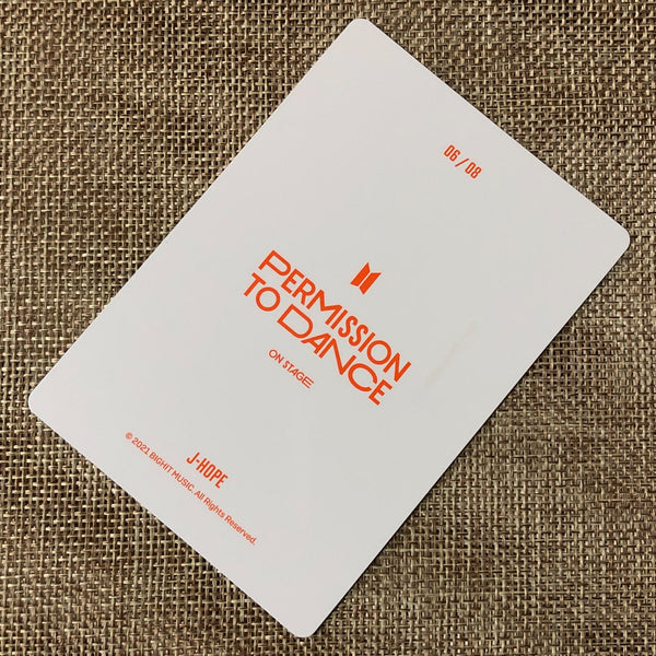 BTS J-HOPE 6/8 [PTD PERMISSION TO DANCE ON STAGE] Official Mini Photocard / Gift