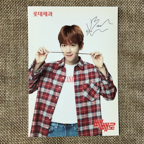 EXO BAEKHYUN [ Lotte Peperoday ] Official Postcard, EXO-K / New, Rare / Gift
