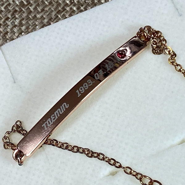 SHINEE [ TAEMIN Birthday Official Bracelet ] Pink Gold, SM / New, Rare / Gift